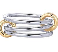 FWJUNHUYC Anello in acciaio inossidabile con zircone pieno di diamanti, anello multi-elemento a doppio colore, Size 11 21.2mm, Acciaio inossidabile, Giada