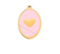 FWJUNHUYC Gli accessori per gioielli fai da te non sbiadiscono accessori per collane di fascia alta galvanica ciondolo in acciaio inossidabile reale 18k ciondolo singolo, Calcedonio