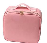 FWJUNHUYC Lusso leggero con specchio, luce LED, borsa per il trucco, scatola portatile di immagazzinaggio cosmetica di alto valore