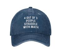 FWJZDSP 4 su 3 Persone Che Hanno difficoltà con la Matematica Cappelli da Uomo Cappelli Divertenti per papà Regali di Compleanno Divertenti per Le Donne