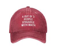 FWJZDSP 4 su 3 Persone Che Hanno difficoltà con la Matematica Cappelli da Uomo Cappelli Divertenti per papà Regali di Compleanno Divertenti per Le Donne