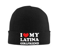 FWJZDSP Amo la mia Ragazza Latina, Adoro la mia Ragazza Latina, Berretto Invernale da Uomo, Berretto Lavorato a Maglia da Donna, Berretto con Teschio Morbido, Nero
