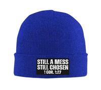 FWJZDSP Ancora Un Pasticcio, Ancora Scelto, Berretto Cristiano Divertente, Cappelli Lavorati a Maglia, Berretto con Teschio Largo