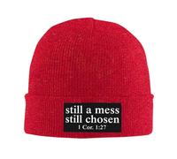 FWJZDSP Ancora Un Pasticcio, Ancora Scelto, Berretto Cristiano Divertente, Cappelli Lavorati a Maglia, Berretto con Teschio Largo