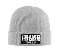 FWJZDSP Ancora Un Pasticcio, Ancora Scelto, Berretto Cristiano Divertente, Cappelli Lavorati a Maglia, Berretto con Teschio Largo