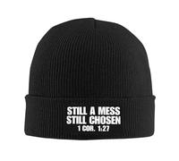 FWJZDSP Ancora Un Pasticcio, Ancora Scelto, Berretto Cristiano Divertente, Cappelli Lavorati a Maglia, Berretto con Teschio Largo