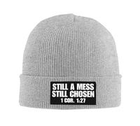 FWJZDSP Ancora Un Pasticcio, Ancora Scelto, Berretto Cristiano Divertente, Cappelli Lavorati a Maglia, Berretto con Teschio Largo