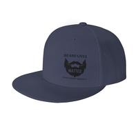 FWJZDSP Beard Lives Matter Salvalo Non raderlo Cappello da Sole a Tesa Piatta Uomo Donna Cappellino da Baseball Regali Cappello da Camionista Divertente