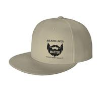 FWJZDSP Beard Lives Matter Salvalo Non raderlo Cappello da Sole a Tesa Piatta Uomo Donna Cappellino da Baseball Regali Cappello da Camionista Divertente
