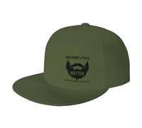 FWJZDSP Beard Lives Matter Salvalo Non raderlo Cappello da Sole a Tesa Piatta Uomo Donna Cappellino da Baseball Regali Cappello da Camionista Divertente