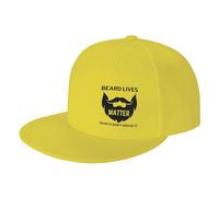 FWJZDSP Beard Lives Matter Salvalo Non raderlo Cappello da Sole a Tesa Piatta Uomo Donna Cappellino da Baseball Regali Cappello da Camionista Divertente