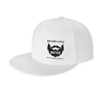 FWJZDSP Beard Lives Matter Salvalo Non raderlo Cappello da Sole a Tesa Piatta Uomo Donna Cappellino da Baseball Regali Cappello da Camionista Divertente