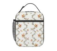 FWJZDSP Borsa per il pranzo botanica, doppia borsa termica a prova di perdite, borsa termica per il pranzo, organizer per lavoro, picnic, viaggio, campeggio