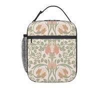 FWJZDSP Borsa termica per il pranzo Art Damask con tasca frontale per donne e uomini, graziosa borsa per il pranzo, portapranzo per lavoro/ufficio/viaggi/picnic
