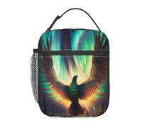 FWJZDSP Borsa termica per il pranzo Aurora Bird, riutilizzabile, contenitore termico portatile a prova di perdite, borsa da viaggio
