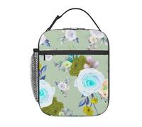 FWJZDSP Borsa termica per il pranzo con bellissime rose, riutilizzabile, contenitore termico portatile a prova di perdite, borsa da viaggio