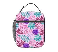 FWJZDSP Borsa termica per il pranzo con motivo a foglie astratte, riutilizzabile, borsa termica per il pranzo, per lavoro/adulti/picnic/attività all'aperto