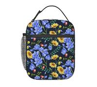 FWJZDSP Borsa termica per il pranzo con motivo botanico ad, riutilizzabile, borsa termica per il pranzo, per lavoro/adulti/picnic/attività all'aperto