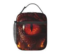FWJZDSP Borsa termica per il pranzo con motivo Dragon Eye Close Up, borsa riutilizzabile per il pranzo, per ufficio, lavoro, picnic, viaggi, donna/uomo