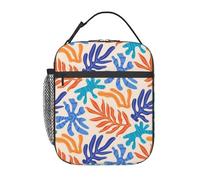 FWJZDSP Borsa termica per il pranzo con motivo Matisse colorato, riutilizzabile, contenitore termico portatile a prova di perdite, borsa da viaggio