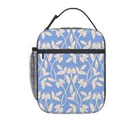 FWJZDSP Borsa termica per il pranzo con motivo ornamentale floreale e tasca frontale per donne e uomini, graziosa borsa per il pranzo, portapranzo per lavoro/ufficio/viaggi/picnic