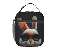 FWJZDSP Borsa termica per il pranzo Cool Bunny, riutilizzabile, portapranzo impermeabile per donne, uomini, lavoro, ufficio, picnic
