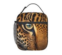 FWJZDSP Borsa termica per il pranzo Leopard, Predator, borsa termica riutilizzabile per il pranzo, per lavoro/adulti/picnic/attività all'aperto