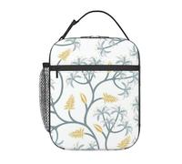 FWJZDSP Borsa termica per il pranzo Nature Plant Branch, riutilizzabile, borsa termica per il pranzo, per lavoro/adulti/picnic/attività all'aperto