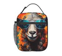 FWJZDSP Borsa termica per il pranzo per adulti Cool Sheep Tote Bag regolabile riutilizzabile isolata per uomo e donna Borsa termica per ufficio e picnic