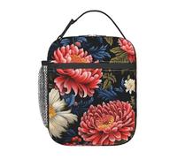 FWJZDSP Borsa termica per il pranzo romantica con di rose, riutilizzabile, borsa per il pranzo impermeabile per donne, uomini, lavoro, ufficio, picnic