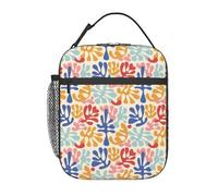 FWJZDSP Borsa termica portatile con motivo Matisse colorato, porta pranzo riutilizzabile, per donne e uomini, per lavoro, picnic e campeggio.