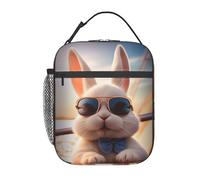 FWJZDSP Borsa termica portatile per il pranzo Cool Bunny, riutilizzabile, per donne, uomini, lavoro, picnic, campeggio