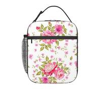 FWJZDSP Borse termiche per il pranzo per donne e uomini, borse porta pranzo Blooming Roses, riutilizzabili, borsa termica di grande capacità per lavoro, picnic o viaggi