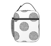 FWJZDSP Borse termiche per il pranzo per donne e uomini, borse porta pranzo geometriche Sun Ball, riutilizzabili, borsa termica di grande capacità per lavoro, picnic o viaggi