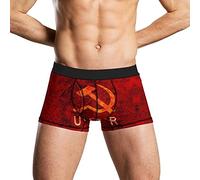 FWJZDSP Boxer Intimo da Uomo con Stella Simbolo dell'URSS, Falce e Martello, morbide Mutande Traspiranti Che Non Si sollevano