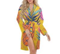 FWJZDSP Camicia da Notte con Stampa di Pino da Donna, Vestaglia, Kimono, Vestaglia Corta, Damigelle d'Onore, San Valentino