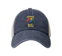 FWJZDSP Cappellino da Baseball da Donna con Scritta Teachers Build Brains - Cappelli Divertenti