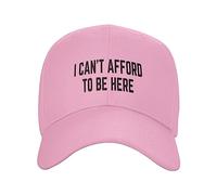 FWJZDSP Cappellino da Baseball da Uomo e da Donna con Scritta I Can't Afford to Be Here, da Camionista, da Esterno