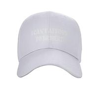 FWJZDSP Cappellino da Baseball da Uomo e da Donna con Scritta I Can't Afford to Be Here, da Camionista, da Esterno