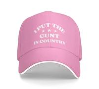 FWJZDSP Cappellino da Baseball da Uomo e da Donna con Scritta I Put The Cunt in Country