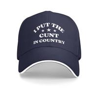 FWJZDSP Cappellino da Baseball da Uomo e da Donna con Scritta I Put The Cunt in Country