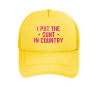 FWJZDSP Cappellino da Baseball da Uomo e da Donna con Scritta I Put The Cunt in Country Mesh