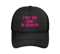 FWJZDSP Cappellino da Baseball da Uomo e da Donna con Scritta I Put The Cunt in Country Mesh