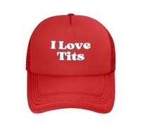 FWJZDSP Cappellino da Baseball Regolabile da Uomo e da Donna con Scritta I Love Tits e Scritta Hot Gift