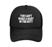 FWJZDSP Cappellino da Baseball Regolabile da Uomo e da Donna con Scritta You Can't Make A Baby in The Butt (Non puoi Fare Un Bambino nel Sedere)