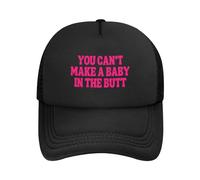 FWJZDSP Cappellino da Baseball Regolabile da Uomo e da Donna con Scritta You Can't Make A Baby in The Butt (Non puoi Fare Un Bambino nel Sedere)
