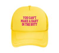 FWJZDSP Cappellino da Baseball Regolabile da Uomo e da Donna con Scritta You Can't Make A Baby in The Butt (Non puoi Fare Un Bambino nel Sedere)