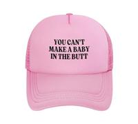 FWJZDSP Cappellino da Baseball Regolabile da Uomo e da Donna con Scritta You Can't Make A Baby in The Butt (Non puoi Fare Un Bambino nel Sedere)