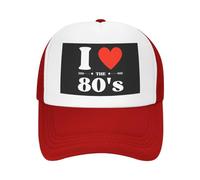 FWJZDSP Cappellino in Rete I Love The 80s, Cappellino da Baseball in Rete Vintage in Edizione Limitata per Il Compleanno degli Anni '80, Cappellino da Camionista Sun Dad