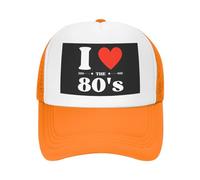 FWJZDSP Cappellino in Rete I Love The 80s, Cappellino da Baseball in Rete Vintage in Edizione Limitata per Il Compleanno degli Anni '80, Cappellino da Camionista Sun Dad